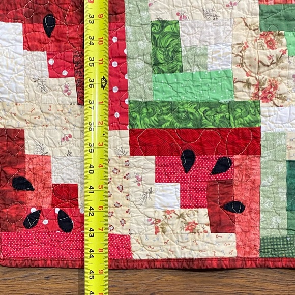 🍉 Watermelon Picnic Log Cabin Quilt - Picture 8 of 11